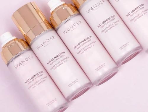 Wander Beauty Mist Connection Essence And Toner - 8-In-1 Ph Balancing & Hydrating Facial Mist - Glowy Skin Care With Niacinamide, Hyaluronic Acid, Evening Primrose Oil, & Avocado Oil - Alcohol-Free #TOP3