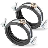 Poppstar 2 Edelstahl Rohrschellen W4 (Spannbereich 57-61 mm, 2") mit Stockschrauben M8*82 und Dübeln