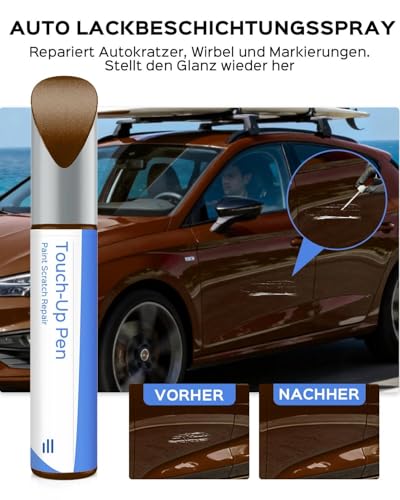 Miniatura 2 de Parts4ev L27a Cobre Cup Perlas Metálico Lápiz De Pintura Compatible Con Cupra - Coincidencia Exacta Para Desconchados Y Arañazos