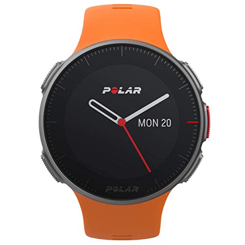 Polar Vantage V HR Reloj Premium con GPS y Frecuencia Cardíaca, Sensor H10, Multideporte y Perfil de Triatlón, Potencia de Running, Batería Ultra Larga, Resistente al Agua, M/L, Naranja