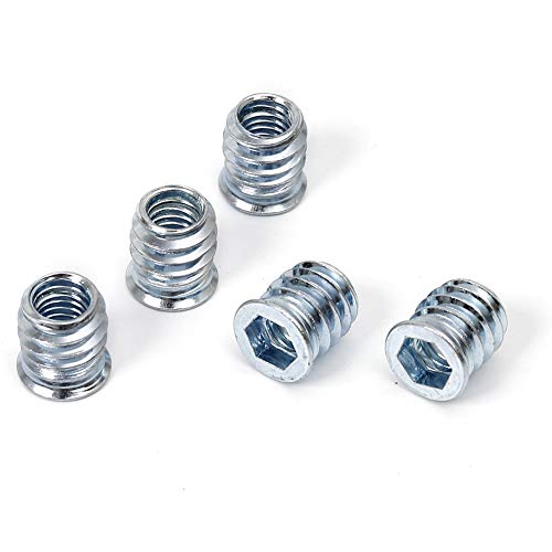 Image of 5 /16-18 Threaded Inserts for Wood 15mm Length Furniture Screw in Threaded Insert Nuts 40 Pieces