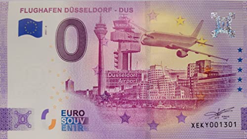 Eurosouvenir 0-Euro-Schein Düsseldorf Flughafen Airport Deutschland Souvenirschein (2021-6) Null Euro € Sammler Cover