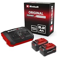 Einhell – Einhell Original Starter Kit PXC 2X 5,2 Ah & Twincharger 3A