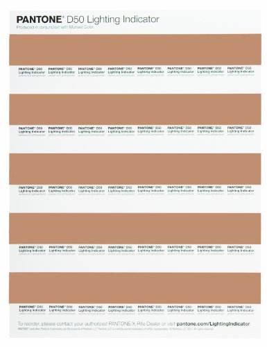 Pantone Lighting Indicator Stickers d50, Multicolor
