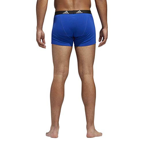 Adidas Men's Stretch Cotton 3-Pack Trunk, Bold Blue/Black Onix/Black Black/Bold Blue, X-Large #TOP22