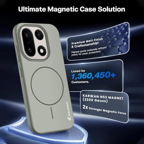 Image of KARWAN?Magnetic Ultra Slim-Fit Back Case Cover for Oneplus 15 |Hard PC Case Cover| Ultra-Thin & Light Weight with [Ultra Premium Feel ] Case for Oneplus 15 (Grey)