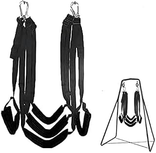 Columpio Colgante Giratorio de Techo Pesado Rojo con cojín de Silla de 3 Capas para Parejas 12D20