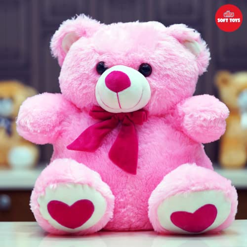 Image of Ultra 14 inch Teddy Bear Fully Stuffed Soft Plush Toy for Kids in Pink Animal Toy Gift Birthday Anniversary Christmas Diwali Home Decore