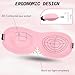 Bonuci 12 Pack Sleep Mask Blackout 3D Eye Mask for Ultralight Sleeping Night Blindfold Eye Covers with Adjustable Strap for Men Women Travel Gift Back and Side Sleeper (Pink)