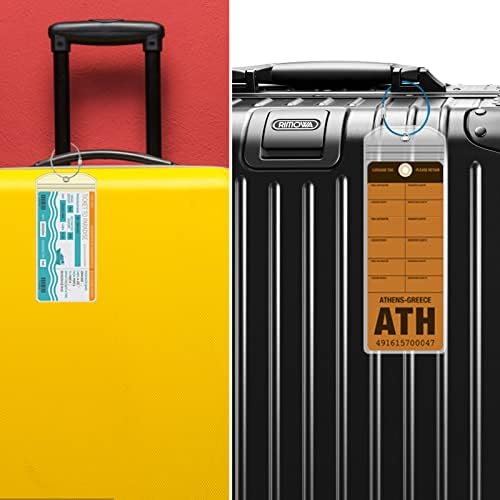 Hengxinc Cruise Luggage Tag Holder 8 Pack Luggage Labels for Suitcases Clear Cruise Luggage Tags Waterproof Cruise Essentials PVC Cruise Accessories Plastic Luggage Tags Zip Seal & Steel Loops