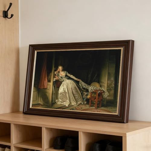 Tableau Le Baiser Dérobé Fragonard - Solution déco murale prête à poser pour grand mur