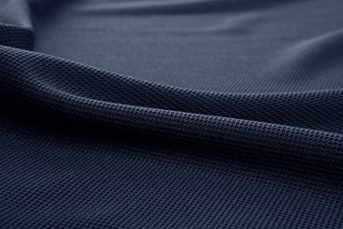 TACVASEN Men's Golf Polo Shirt Quick Dry Long Sleeve Top Military Army Tactical T Shirt Outdoor Hiking Walking Shirt Work Polo Navy Blue - Image 7