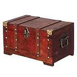 Vintiquewise(TM) Antique Style Wooden Trunk, Small