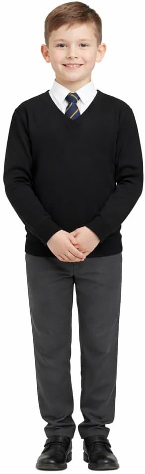 A2Z 4 Kids Girls Boys Unisex Club Scouts School Uniform Single & Pack of 2 V Neck Jumper Cardi Sweatshirt Age 3-14 Years