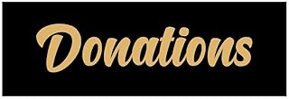 Signs ByLITA Basic Donations Sign (Black Gold) - Large