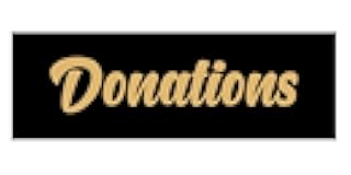 Signs ByLITA Basic Donations Sign (Black/Gold) - Small