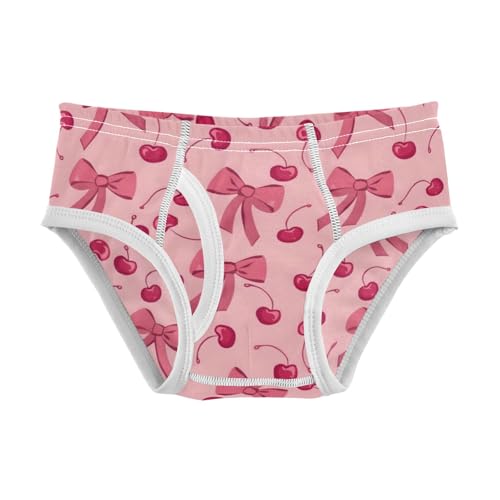 Boys' Exclusive Briefs Toddler Underwear 95% Combed Cotton Boxerbriefs 2T Red Cherry and Pink Bow 3