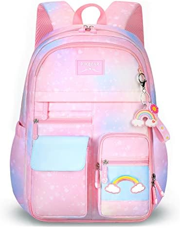 cotmcor Backpacks for Girls, Kids Backpack, Cute Rainbow School Bag for Kindergarten and Elementary