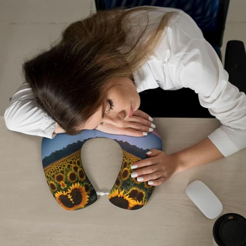 Almohada de espuma viscoelástica para viaje ajustable miniatura 7