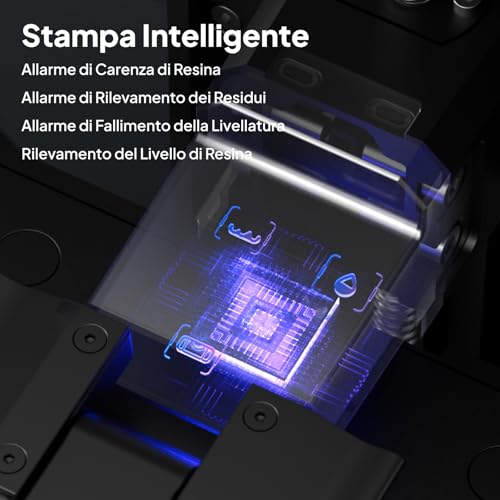 Quinta immagine ELEGOO Saturn 4 Ultra 16K Stampante 3D Resina con Coperchio Ribaltabile, Riscaldamento del Serbatoio a 30°C, Stampa ad Alta Velocità a 150 mm/h, Dimensione di Stampa 211,68×118,37×220 mm³