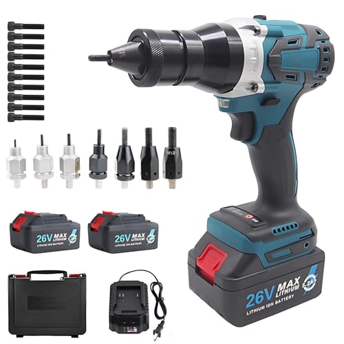 Pistolet à rivets électrique VZXATYOP pour rénover et fixer vos structures en tôle