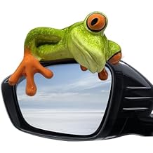 Frog Car Rear View Mirror Ornament, Personalized Frog Statue, Funny Cute Car Dashboard Center Console Decoration Accessories, Mini Frog Resin Craft for Desk Computer Monitor Side