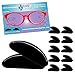 Gms Optical® 1.8mm Anti-Slip Adhesive Contoured Soft Silicone Eyeglass Nose Pads with Super Sticky Backing - 5 Pair (Black - 2 Pack)