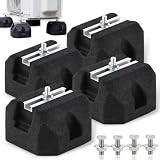 YUJUVI Bodenkonsole Klimaanlage 4Stk Dämpfungssockel für Klimaanlage & Wärmepumpe Dämpfungssockel Gummidämpfungsstecker Anti-Vibrationsfüße Wasserdichter und Stoßdämpfender 500KG Belastbar (Modell B)
