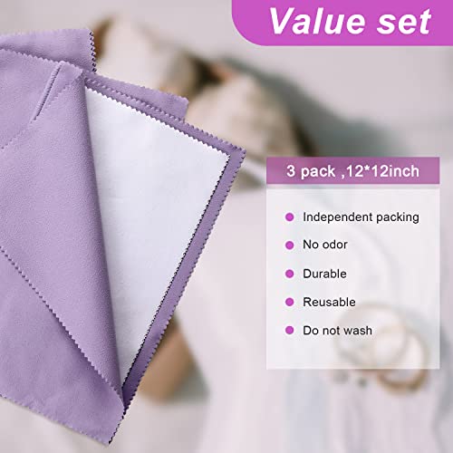 Vin Beauty 3Pcs Jewelry Cleaning Cloth,Professional Jewelry Polishing Cloth,Multi-Layer Double-Sided Silver Polishing Cloth For Gold, Silver, And Platinum Jewelry (Purple, 10"X12") #TOP7