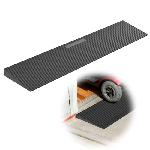 Rubber Doorway Ramp for Wheelchairs and Walkers