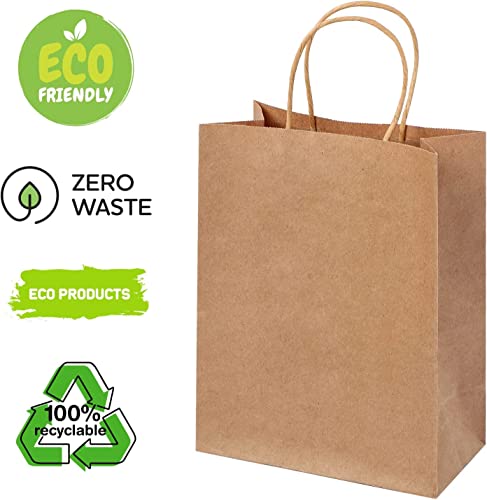Image of RanGit Bhumi - Brown Paper Bags 50pcs 12 inchx16 inchx5 inch Return Gift Bags, Large Party Favor Paper Carry Bags, Craft Paper Bag- Recycled Eco Friendly Disposable (50)