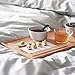 Bamboo Bed Tray with Foldable Legs – 20.5 x 11.5 x 10 Inches – Sturdy Wooden Lap Desk for Breakfast in Bed, Laptop, or Serving – Natural Wood Finish