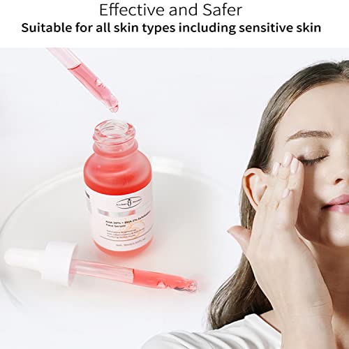Aichun Beauty Face Serum Eye Essence Anti-Wrinkles Anti-Acne Oil-Control Anti-Freckle Refreshing Moisturizing Purifying Shrink Pores 30Ml 1.01Fl.oz (Aha 30% + Bha 2% Exfoliation Face Serum) #TOP3