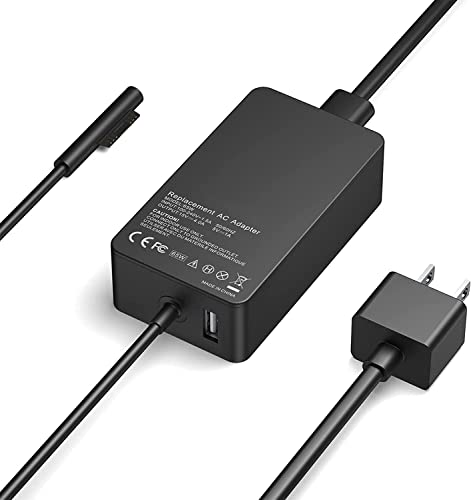 Surface Pro Charger 65W Fit For Microsoft Surface Pro 3/4/5/6/7/8/X, Surface Book Laptop/Tablet, Fit Model 1706 1800 1625 Power Supply, Work With 65W-44W-36W-24W #TOP11