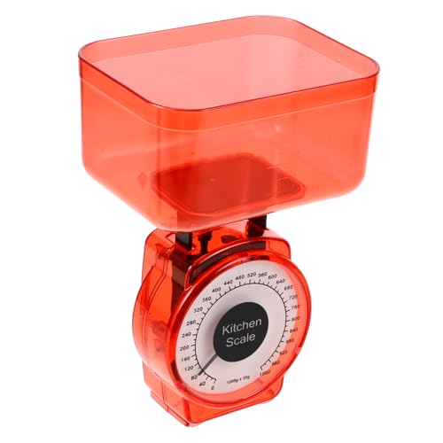 iplusmile Báscula Mecánica de Cocina Portátil de Alta Precisión Peso sin Batería Resistente Plástico Seguro para Hornear y Controlar Color Aleatorio