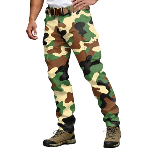 Pantalon tactique blanc à nombreuses poches et cordon