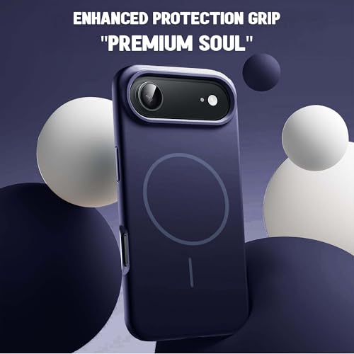 Image of Kratos Active Grip Silicone Case Cover Compatible with iPhone 17 Air - Enhanced Protection, Wireless Magnetic Charging Case with Raised Edge Camera & Screen Protection, Shock-Resistant Design Blue