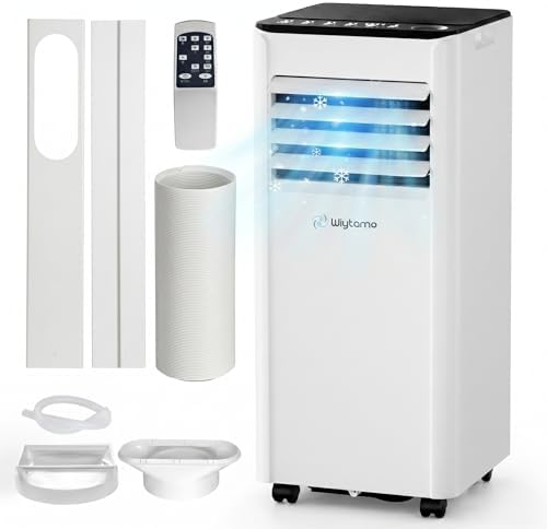 （20:00時点） Wiytamo スポットクーラー 【2026年猛暑対策】 2.6KW 9000BTU 移動式エアコン 8～10畳対応 工事不要 家庭用 ポータブルエアコン 3-in-1 冷房 除湿 送風 1日最大30L除湿 24Hタイマー 排水ホース付き キッチン 部屋 作業場
