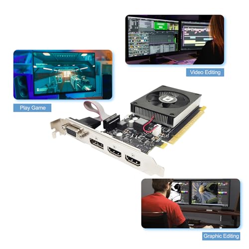 GeForce GT 730 4G Low Profile Graphics Card, 2X HDMI, DP, VGA, DDR3, PCI Express 2.0 x8, Entry Level GPU for PC, SFF and HTPC, Compatible with Windows 11 - Image 6