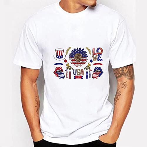 Independence Day Iron On Transfers Patches 4Th Of July Iron On Decals,6 Sheets American Usa Flag Heart Sunflower Iron On Appliques Diy Craft For Clothing T-Shirt Jacket Diy Decorations #TOP3
