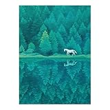 クリスタルステッカー 東山魁夷 緑響く 防水シール ステッカーセット スーツケースステッカー バイクステッカー 自転車 スケートボード 車飾り ヘルメット パソコン ギター DIYステッカー ノート 日記 手帳 3D立体感