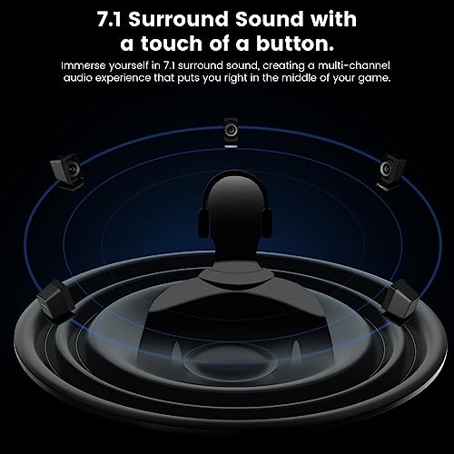 Lavales 7.1 USB Sound Card, External Amp Sound Card with Virtual 7.1 Surround Stereo Sound for Gaming Headsets, USB Audio Adapter with Micphone/Mute/Volume Control,for PC/PS4/Mac/Laptop/Desktops,Hi-Fi