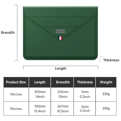 Image of TechTrendz Premium PU Leather Laptop Sleeve Bag for MacBook Laptops iPad Tablet 15.6 /15.4 /16.2 inch Laptop Cover Case for MacBook Neo 13 inch (A18 Pro Chip,2026) A3404 - Brown