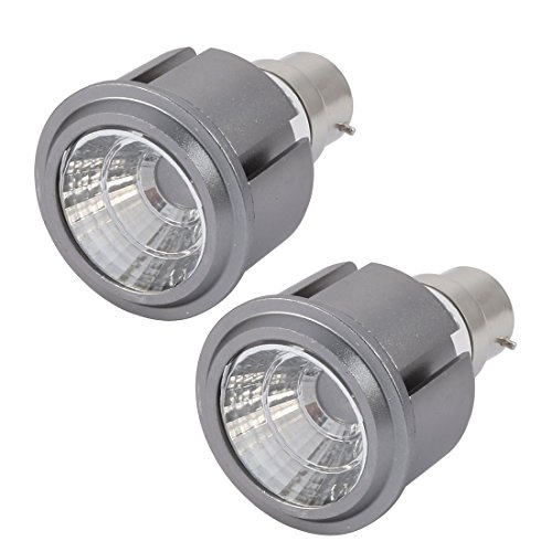 Ruilogod 2pcs B22 5W in lega di alluminio pannocchia in lega di alluminio riflettore LED lampada lampadina conchiglia