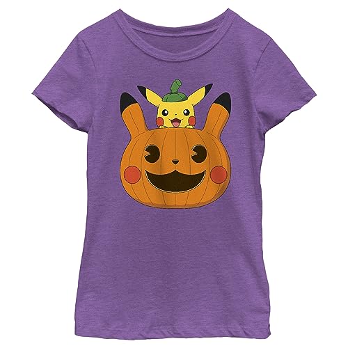 Fifth Sun Pokemon Pumpkin Pika Girls Short Sleeve Tee Shirt
