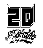 Pegatina Adhesiva Vinilo, Adhesivo, Pegatinas Personalizadas para moto custom El Diablo Dorsal 20: Decora tu Moto con Estilo (12 x 16,5 cm, Negro)