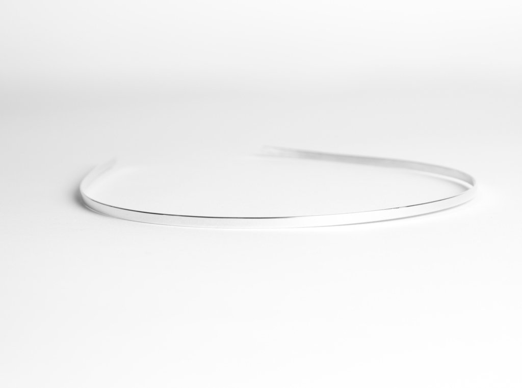 Ficcare Madison Skinny Metal Headband - Silver Luminous