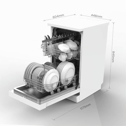 Foto von Midea SF 3.45NW wi Geschirrspüler 45cm Spülmaschine mit WIFI/Geschirrspüler Freistehend & Unterbau / 9 MGD / 49 db / 5 Programme / 70 kWh/100 Zyklen -weiß