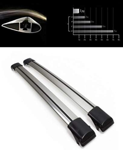 Aerodynamic & Lockable Cross Bar Set Fit Nissan Patrol Y62 MK6 2010 Present Silver Anodised