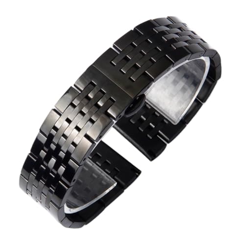 Bracelet de montre HMFANG à extrémité incurvée en acier de 12mm à 22mm avec boucle